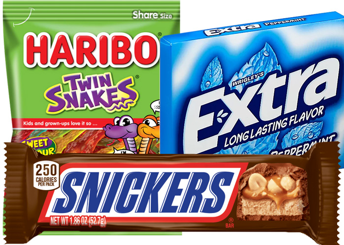 Candy, Gum & Mints Vending Options